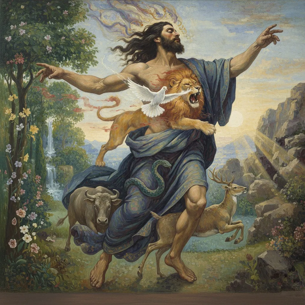 Adam gives names to the animals, which represent the moods and feelings that arise and move within the psyche in response to imagination.