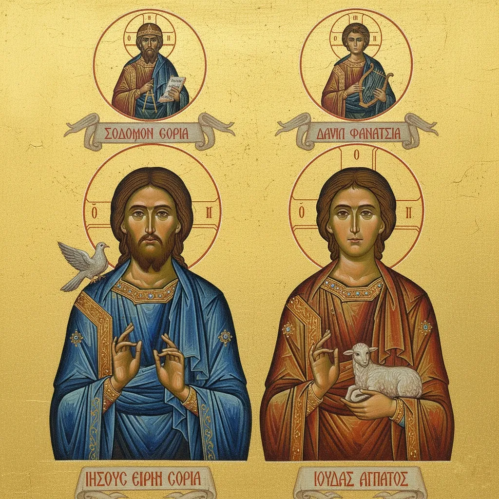 Solomon crafting the ‘I AM’, David praising it, John baptising it with feeling, Jesus fixing it.